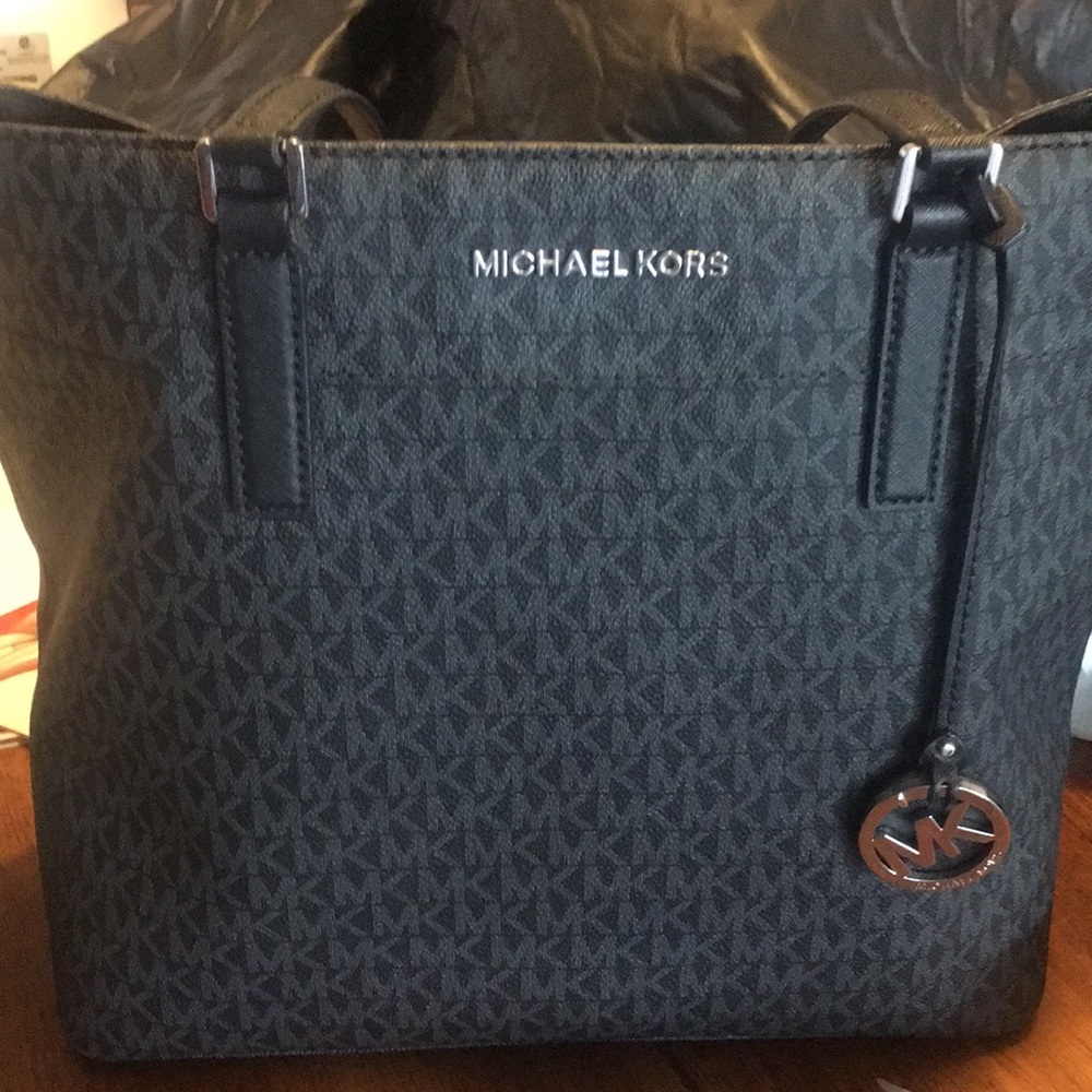 Michael Kors Black & Grey Tote Bag